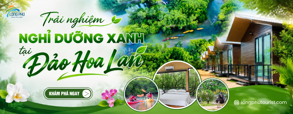 banner trải nghiệm nghỉ dưỡng xanh